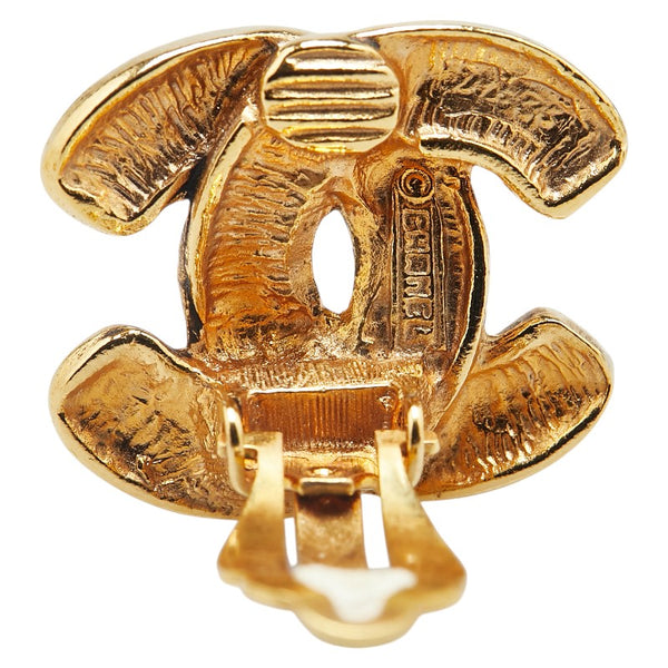 シャネル ココマーク マトラッセ イヤリング ゴールド メッキ レディース CHANEL 【中古】