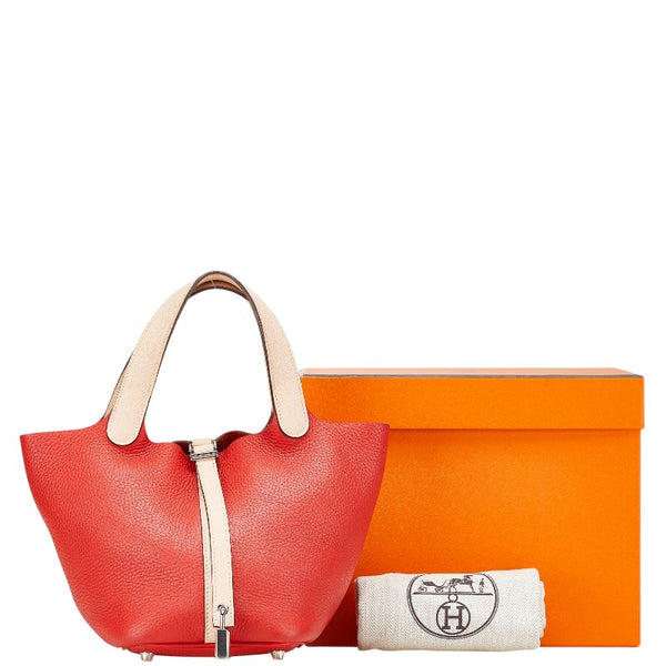 エルメス ピコタンロックPM タッチ シルバー金具 ハンドバッグ ローズエグランタイン ルージュトマト トリヨンクレマンス スイフト レディース HERMES 【中古】