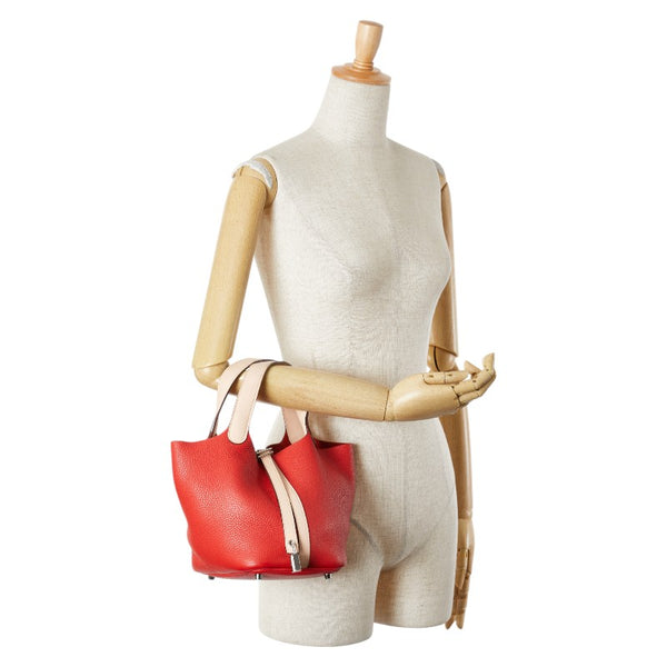 エルメス ピコタンロックPM タッチ シルバー金具 ハンドバッグ ローズエグランタイン ルージュトマト トリヨンクレマンス スイフト レディース HERMES 【中古】