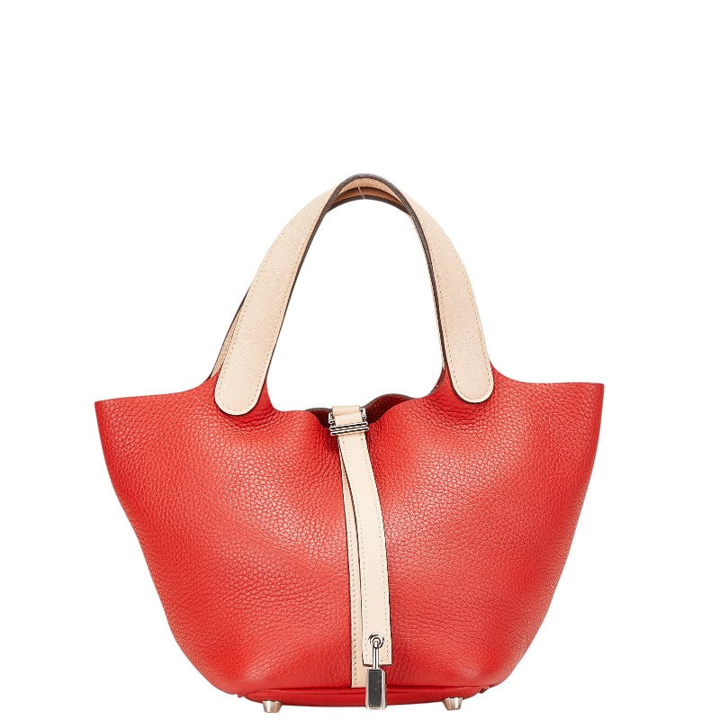 エルメス ピコタンロックPM タッチ シルバー金具 ハンドバッグ ローズエグランタイン ルージュトマト トリヨンクレマンス スイフト レディース HERMES 【中古】