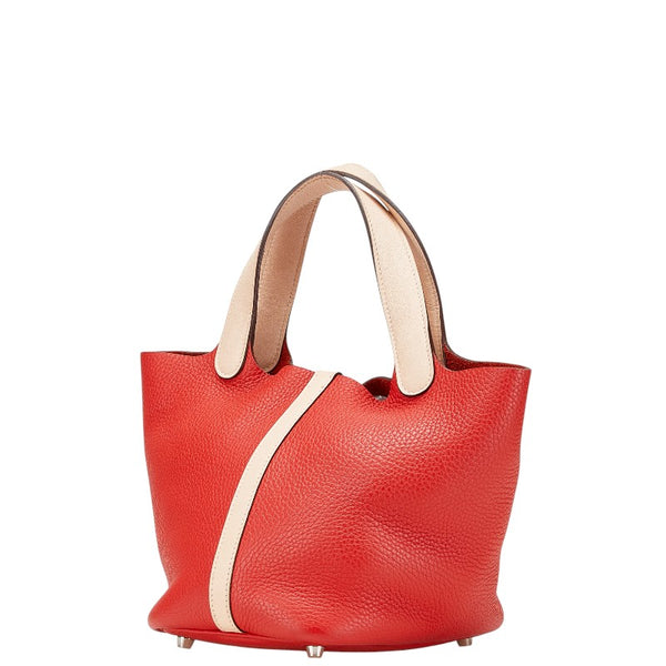 エルメス ピコタンロックPM タッチ シルバー金具 ハンドバッグ ローズエグランタイン ルージュトマト トリヨンクレマンス スイフト レディース HERMES 【中古】