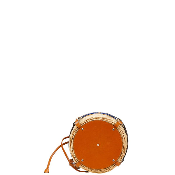 グッチ フラワー 花 かごバッグ ハンドバッグ 524830 ベージュ ブラウン レザー ウィッカー レディース GUCCI 【中古】