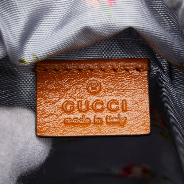 グッチ フラワー 花 かごバッグ ハンドバッグ 524830 ベージュ ブラウン レザー ウィッカー レディース GUCCI 【中古】