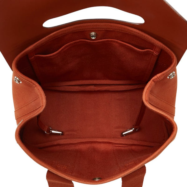 エルメス ヴァルパライソPM ハンドバッグ オレンジ トワルシェブロン レディース HERMES 【中古】