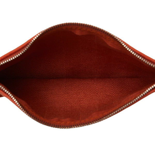 エルメス ヴァルパライソPM ハンドバッグ オレンジ トワルシェブロン レディース HERMES 【中古】