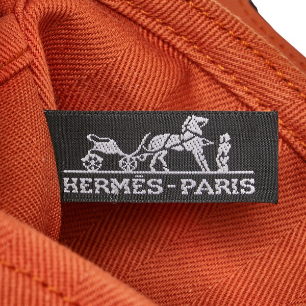 エルメス ヴァルパライソPM ハンドバッグ オレンジ トワルシェブロン レディース HERMES 【中古】