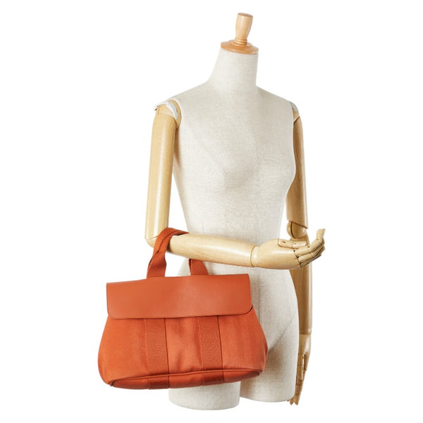 エルメス ヴァルパライソPM ハンドバッグ オレンジ トワルシェブロン レディース HERMES 【中古】