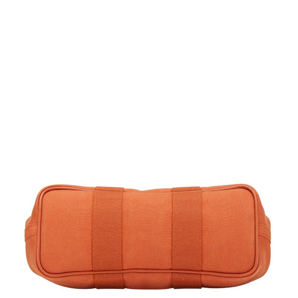 エルメス ヴァルパライソPM ハンドバッグ オレンジ トワルシェブロン レディース HERMES 【中古】