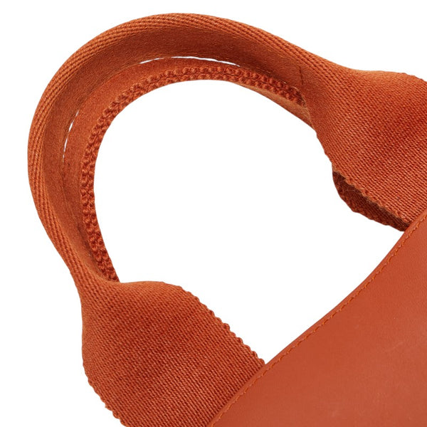 エルメス ヴァルパライソPM ハンドバッグ オレンジ トワルシェブロン レディース HERMES 【中古】