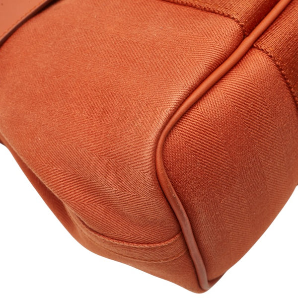 エルメス ヴァルパライソPM ハンドバッグ オレンジ トワルシェブロン レディース HERMES 【中古】