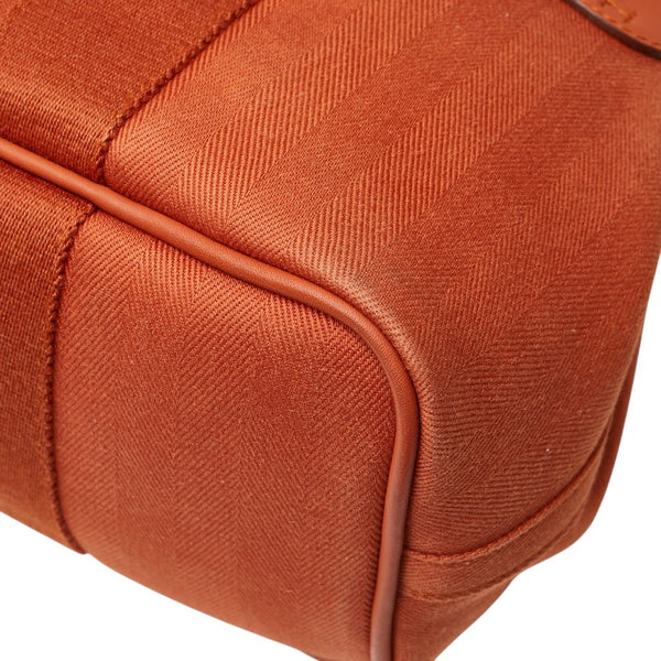 エルメス ヴァルパライソPM ハンドバッグ オレンジ トワルシェブロン レディース HERMES 【中古】