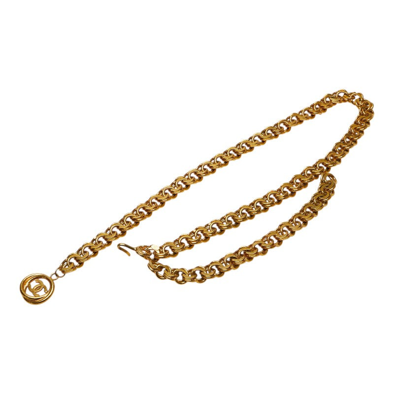 シャネル ココマーク チェーン ベルト ゴールド メッキ レディース CHANEL 【中古】