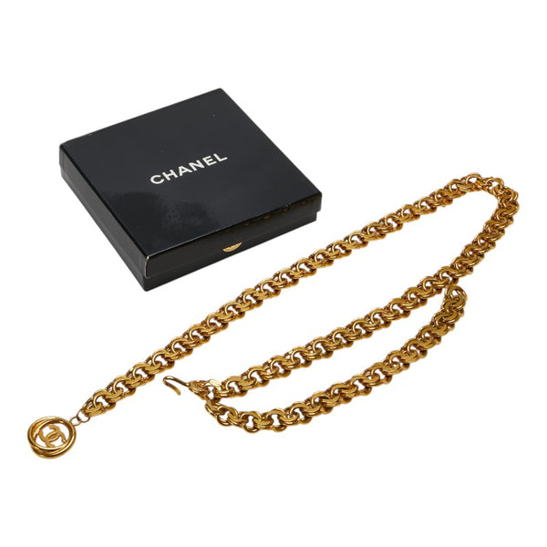 シャネル ココマーク チェーン ベルト ゴールド メッキ レディース CHANEL 【中古】