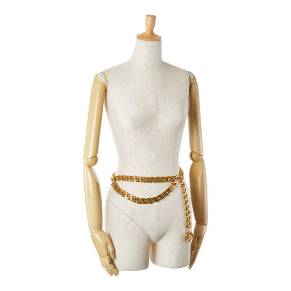 シャネル ココマーク チェーン ベルト ゴールド メッキ レディース CHANEL 【中古】