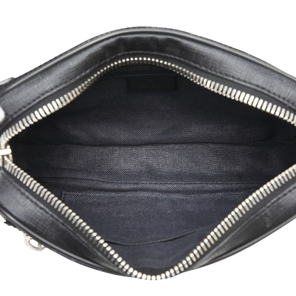 グッチ GGスプリーム シェリーライン ボディバッグ ベルトバッグ ウエストバッグ 474293 ブラック マルチカラー PVC レザー メンズ GUCCI 【中古】