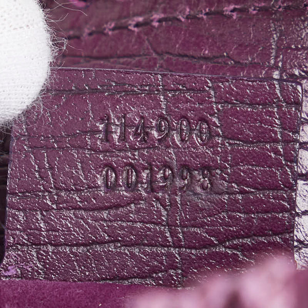 グッチ ホースビット ワンショルダーバッグ 114900 パープル オーストリッチ レディース GUCCI 【中古】