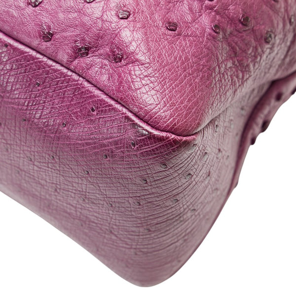 グッチ ホースビット ワンショルダーバッグ 114900 パープル オーストリッチ レディース GUCCI 【中古】