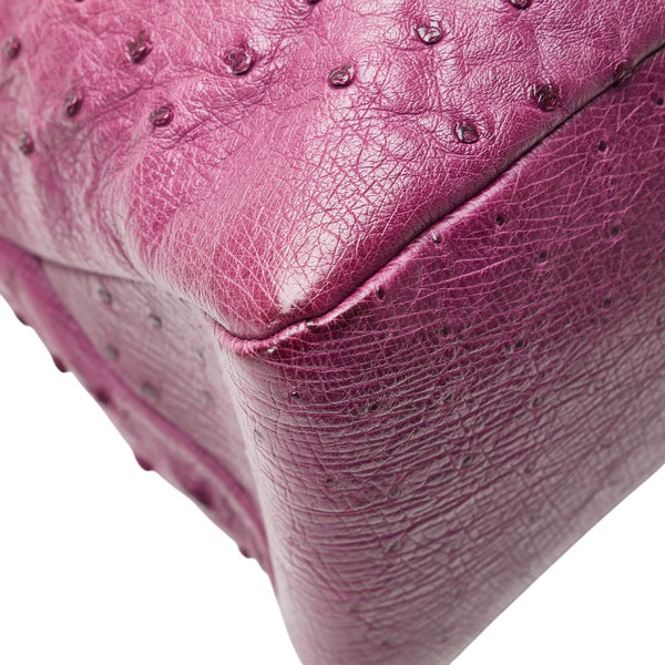 グッチ ホースビット ワンショルダーバッグ 114900 パープル オーストリッチ レディース GUCCI 【中古】