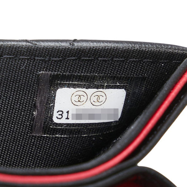 シャネル ミニマトラッセ ココマーク チェーン ショルダーバッグ AP2274 ブラック ラムスキン フェイクパール レディース CHANEL 【中古】
