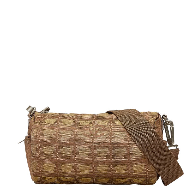 シャネル ニュートラベルライン ワンショルダーバッグ カーキ ブラウン ナイロン キャンバス レディース CHANEL 【中古】