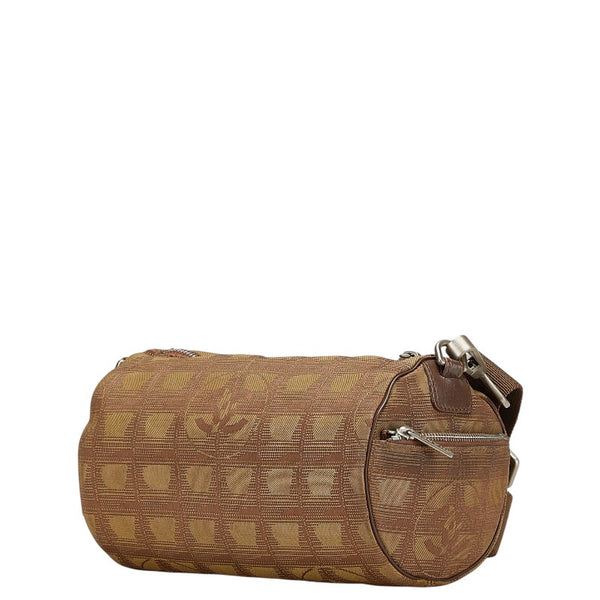 シャネル ニュートラベルライン ワンショルダーバッグ カーキ ブラウン ナイロン キャンバス レディース CHANEL 【中古】