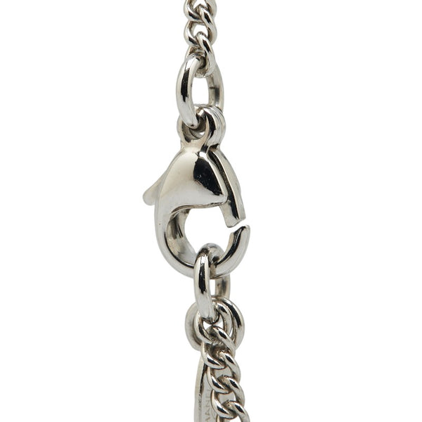 シャネル ココマーク ラインストーン ネックレス シルバー メタル レディース CHANEL 【中古】