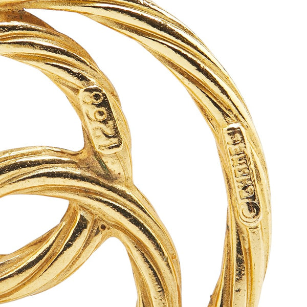 シャネル ココマーク ラウンド ブローチ ゴールド メッキ レディース CHANEL 【中古】