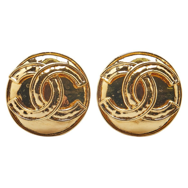シャネル ココマーク ラウンド イヤリング ゴールド メッキ レディース CHANEL 【中古】