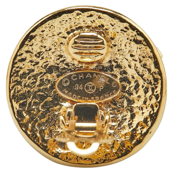 シャネル ココマーク ラウンド イヤリング ゴールド メッキ レディース CHANEL 【中古】