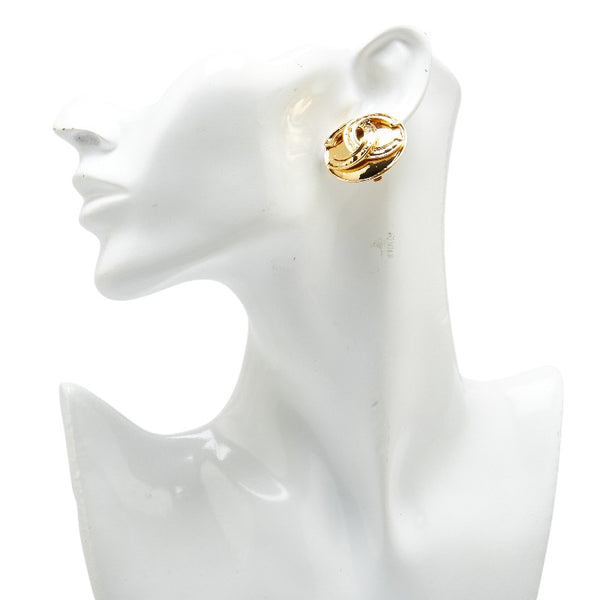 シャネル ココマーク ラウンド イヤリング ゴールド メッキ レディース CHANEL 【中古】