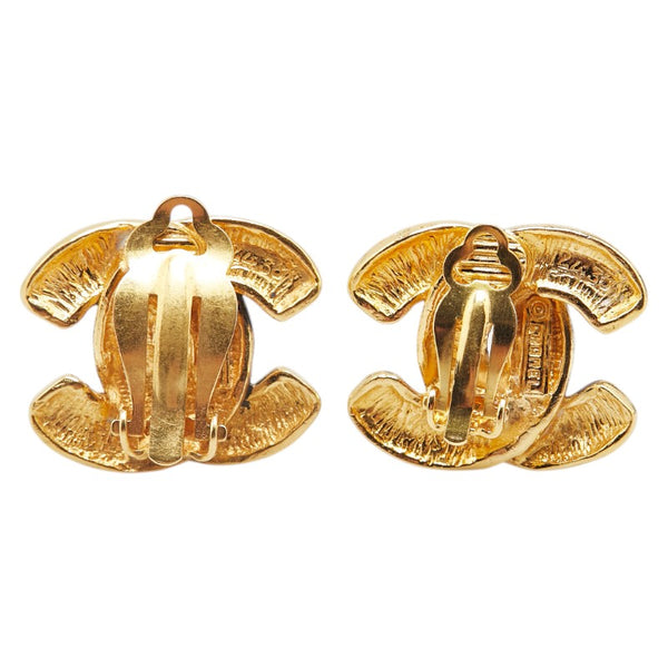 シャネル ココマーク マトラッセ イヤリング ゴールド メッキ レディース CHANEL 【中古】