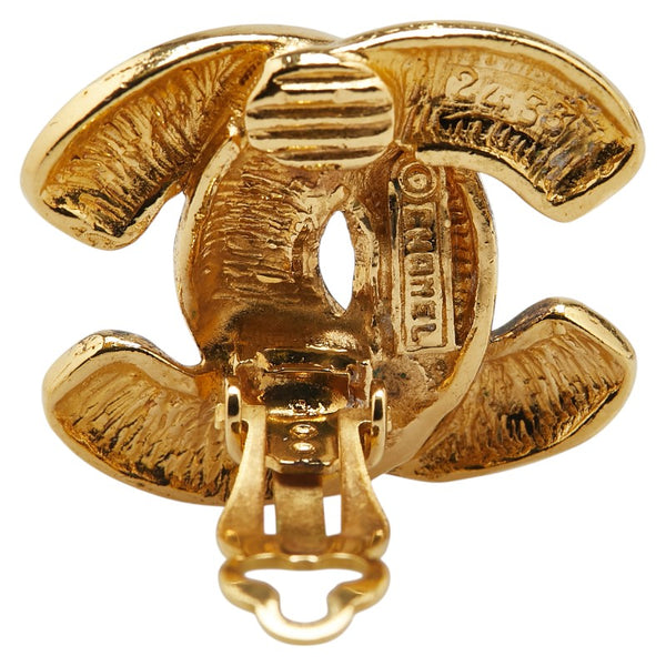 シャネル ココマーク マトラッセ イヤリング ゴールド メッキ レディース CHANEL 【中古】