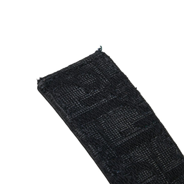 ディオール オブリーク ジャガード ベルト #90 ブラック グレインカーフレザー キャンバス メンズ Dior 【中古】