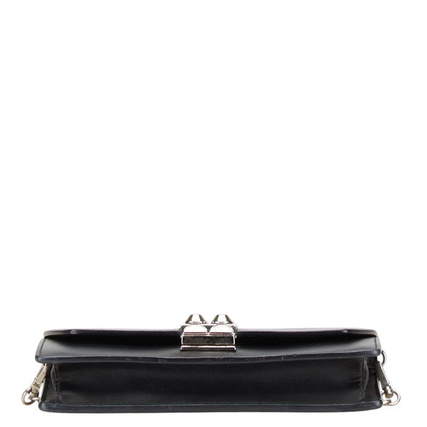プラダ エレクトラ スタッズ チェーンウォレット ショルダーバッグ ブラック レッド レザー レディース PRADA 【中古】