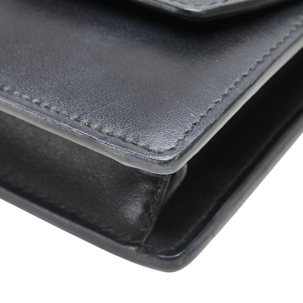 プラダ エレクトラ スタッズ チェーンウォレット ショルダーバッグ ブラック レッド レザー レディース PRADA 【中古】