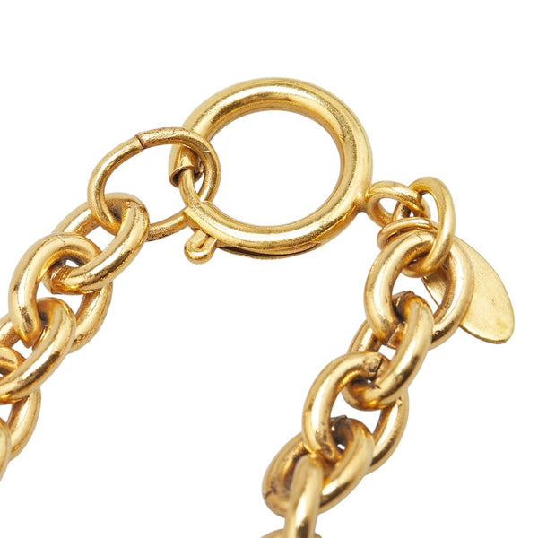 シャネル ココマーク メダリオン ネックレス ゴールド メッキ レディース CHANEL 【中古】