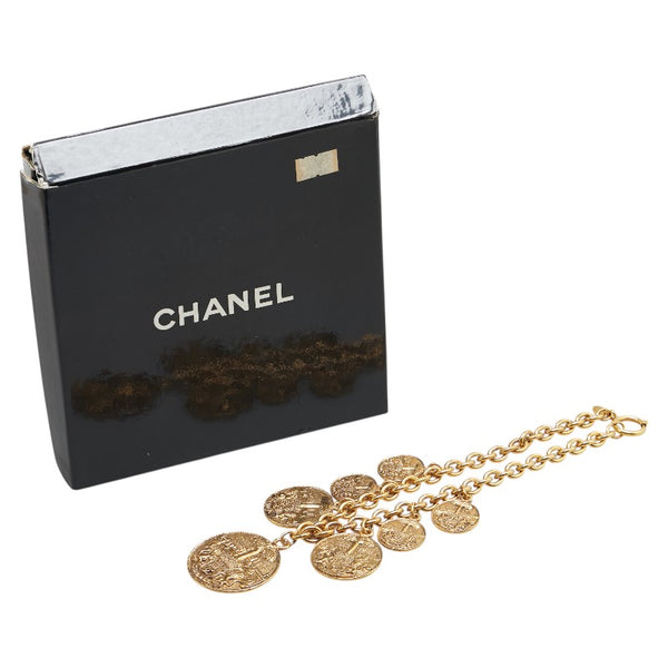 シャネル ココマーク メダリオン ネックレス ゴールド メッキ レディース CHANEL 【中古】
