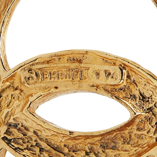 シャネル ココマーク ブローチ ゴールド メッキ ラインストーン レディース CHANEL 【中古】