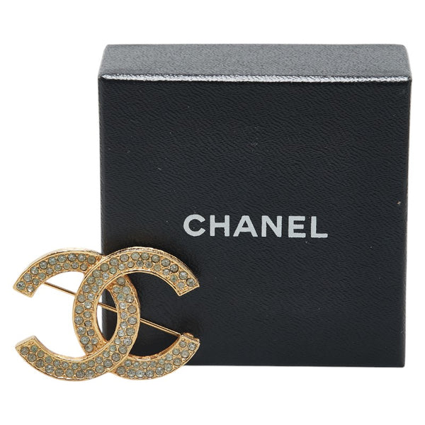 シャネル ココマーク ブローチ ゴールド メッキ ラインストーン レディース CHANEL 【中古】