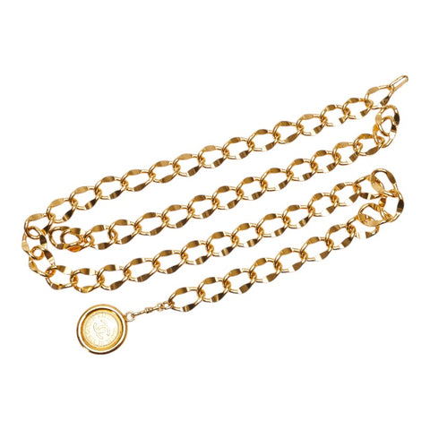 シャネル ココマーク メダリオン 31 カンボン チェーン ベルト ゴールド メッキ レディース CHANEL 【中古】