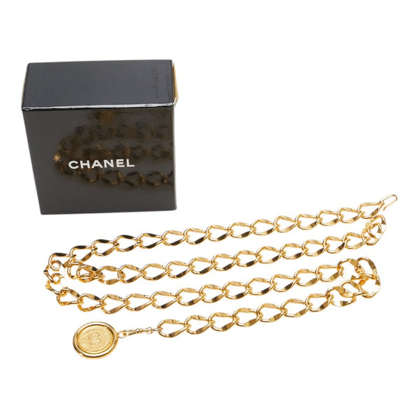 シャネル ココマーク メダリオン 31 カンボン チェーン ベルト ゴールド メッキ レディース CHANEL 【中古】