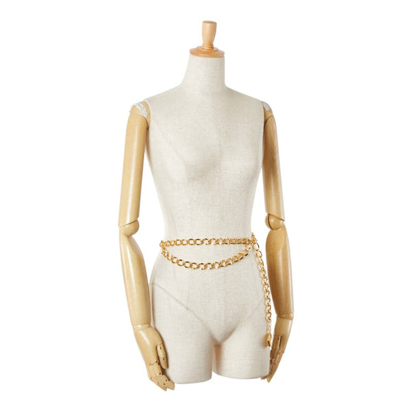 シャネル ココマーク 31 RUE CAMBONメダル モチーフ チェーン ベルト ゴールド メッキ レディース CHANEL 【中古】