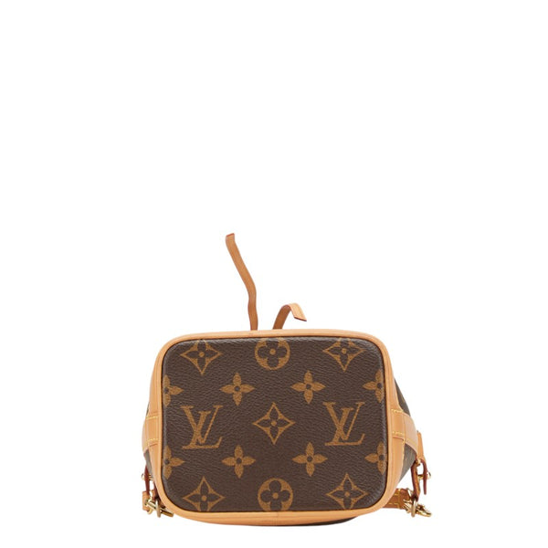 ルイ ヴィトン モノグラム ナノ ノエ ハンドバッグ ショルダーバッグ 2WAY M81266 ブラウン PVC レザー レディース LOUIS VUITTON 【中古】
