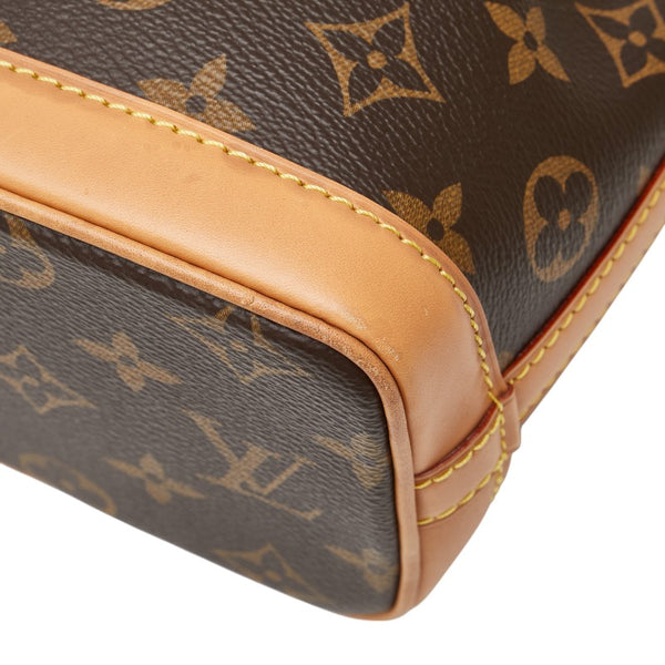 ルイ ヴィトン モノグラム ナノ ノエ ハンドバッグ ショルダーバッグ 2WAY M81266 ブラウン PVC レザー レディース LOUIS VUITTON 【中古】