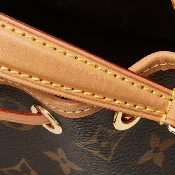 ルイ ヴィトン モノグラム ナノ ノエ ハンドバッグ ショルダーバッグ 2WAY M81266 ブラウン PVC レザー レディース LOUIS VUITTON 【中古】