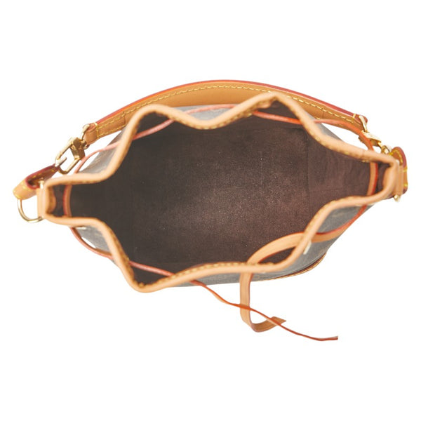 ルイ ヴィトン モノグラム ナノ ノエ ハンドバッグ ショルダーバッグ 2WAY M81266 ブラウン PVC レザー レディース LOUIS VUITTON 【中古】