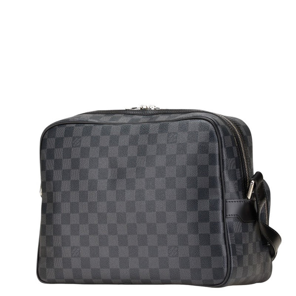 ルイ ヴィトン ダミエ グラフィット イオ ショルダーバッグ N45252 グレー ブラック PVC レザー メンズ LOUIS VUITTON 【中古】