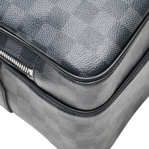 ルイ ヴィトン ダミエ グラフィット イオ ショルダーバッグ N45252 グレー ブラック PVC レザー メンズ LOUIS VUITTON 【中古】