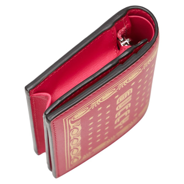 グッチ × SEGA GUCCY プリント 二つ折り財布 524965 ピンク ゴールド レザー レディース GUCCI 【中古】