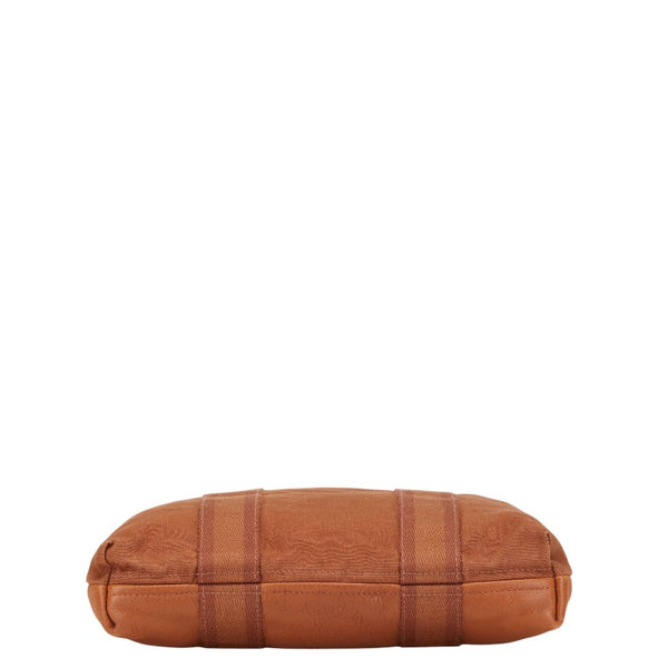 エルメス フールトゥカバス トートバッグ ブラウン キャンバス レザー レディース HERMES 【中古】